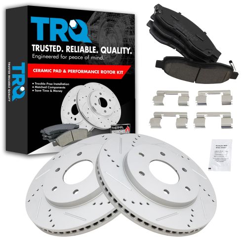 04-05 Nissan Titan Front Performance Brake Rotor & Ceramic Pad Kit