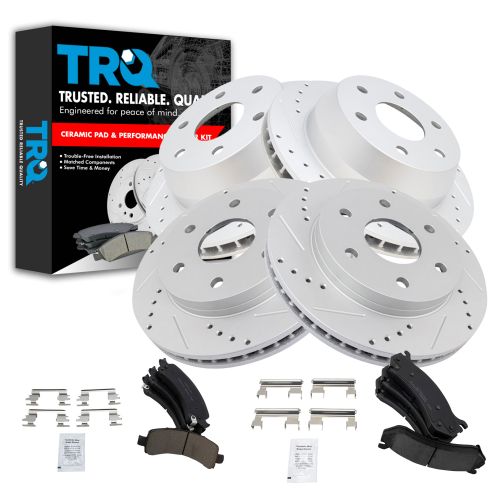 02-06 Chevy Avalanche Front & Rear Pefromance Brake Rotor & Ceramic Pad Kit