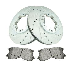 03-04  Frontier 4WD, 00-04  Xterra Front Performance Rotor & Semi Metallic Brake Pad Kit Set