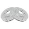 92-04 Camry Avalon ES300 Front Metallic Brake Pad & Performance Drilled Slotted Rotor Kit