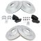 07-10 Edge, MKX AWD Front & Rear Premium Posi Ceramic Brake Pad & Performance Rotor Kit