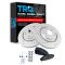 10-15 RX350, RX450h; 08-15 Highlander; 11-15 Sienna Front Posi Ceramic Pads & Performance Rotor Kit