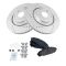 10-15 RX350, RX450h; 08-15 Highlander; 11-15 Sienna Front Posi Ceramic Pads & Performance Rotor Kit