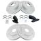 05-12 Nissan Pathfinder Front & Rear Premium Posi Ceramic Disc Brake Pad & Performance Rotor Kit