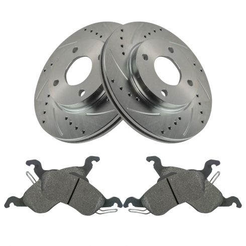 2000 04 Ford Focus Brake Kit 1apbs01107 At 1a Auto 00 04 Focus Exc Svt Front Premium Posi Metallic Brake Pads Performance Rotor