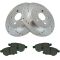 Toyota Lexus Multifit Rear Premium Posi Ceramic Pad & Performance Rotor Kit