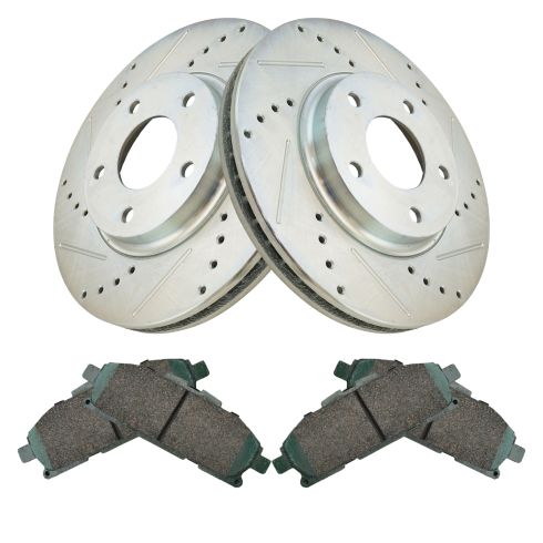 11-16 Nissan Quest Front Posi Ceramic Pad & Performance Rotor Kit