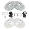 01-07 MB C Series; 03-09 CLK Series Front & Rear Perf Brake Rotors w/Ceramic Pads & Hardware Set