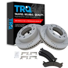 Brake Pad & Rotor Kit w/Brake Fluid & Cleaner