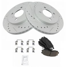 Brake Pad & Rotor Kit w/Brake Fluid & Cleaner