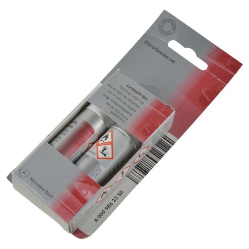 Mer Bnz 2 Part Touch-Up Paint Stick - Brilliant Silver Metalic w/Clear Coat - Color Code - 9744 (MB)
