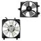 98-02 Accord 3.0L; 99-01 TL 3.2L Radiator & AC Cooling Fan Assembly PAIR