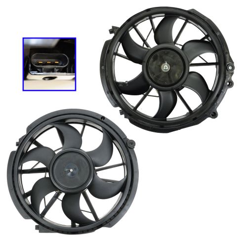 96-07 Taurus; 96-05 Sable Radiator & AC Cooling Fan Assembly PAIR