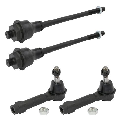 TRQ Inner & Outer Tie End Rod Steering Kit Set of 4 for Chevy Buick GMC Pontiac