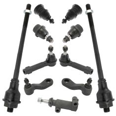 Cadillac Chevy GMC Pickup SUV 4WD & 4 Groove Pit Arm Front Steering & Suspension Kit (11 Piece Set)