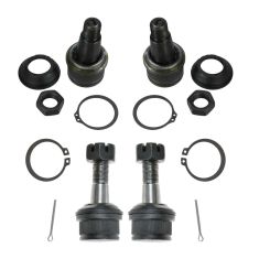 92-05 Dodge, Ford Pickup SUV 4WD Multifit Front Upper & Lower Ball Joint Kit (Set of 4)