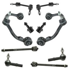 03-04 (to 12-1-03) Ford Expedition Control Arm, Tie Rod, Ball Joint, Sway Bar Link Kit (10 Piece)