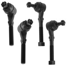 97-04 Ford F150 F250 Expedition; 98-02 Navigator w/4WD Front Inner Outer Tie Rod SET of 4