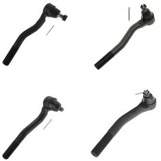 99-04 Jeep Grand Cherokee Front Inner & Outer Tie Rod End SET of 4