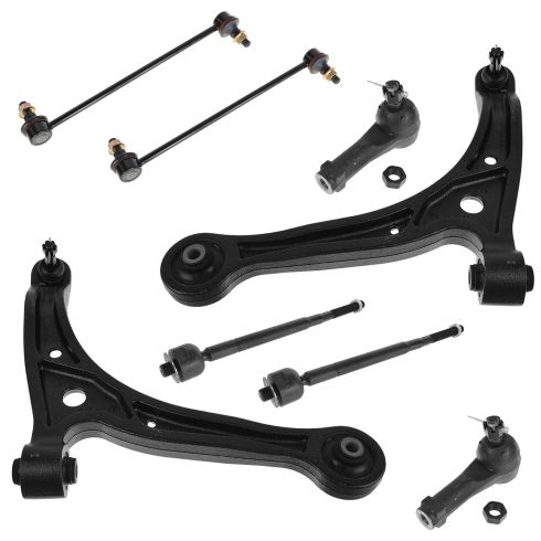 Front Lower Control Arms, Tie rods & Sway Link 8pc Kit 99-04 Honda Odyssey