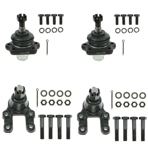 Nissan Front Driver & Passenger Side Upper & Lower 4 Piece Ball Joint 