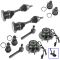 99-07 GM Full Size Pickup SUV Hub, Axle, Ball Joints, & Outer Tie Rod Kit (Set of 10)