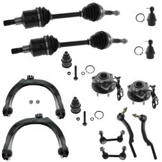 03-08 Trailblazer, Envoy Bravada Hub Axle Steering & Suspension Kit (Set of 14)