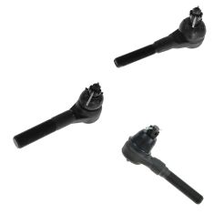 91-06 Jeep Multi-Fit Tie Rod Ends LH at Knuckle, LH at Pitman Arm, RH at Connecting Rod Set of 3