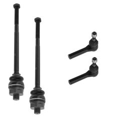 99-11 GM Full Size Truck SUV Hummer Multifit Front Inner & Outer Tie Rod End Set of 4