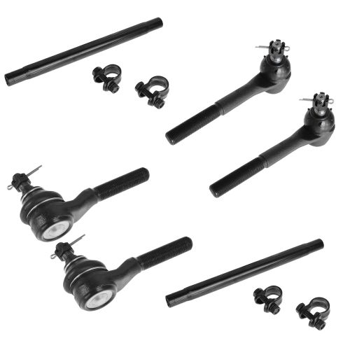95-02 Crown Vic, Lincoln Town Car, Mercury Grand Marquis Inner & Outer Tie Rod w/ Adjusting Sleeves