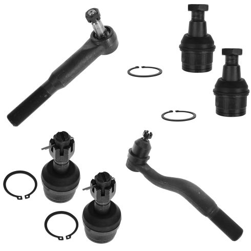00-05 Excursion; 99-04 F250 F350 Super Duty 4WD Upper & Lower Ball Joint Kit with Outer Tie Rods