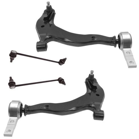 03-(to 5/07) Nissan Murano Front Lower Control Arm w/Ball Joint & Sway Bar Link Kit (Set of 4)