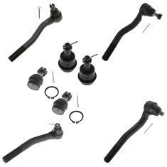 99-04 Jeep Grand Cherokee Front Inner/Outer Tie Rod End & Uper/Lower Ball Joint Kit 8pc