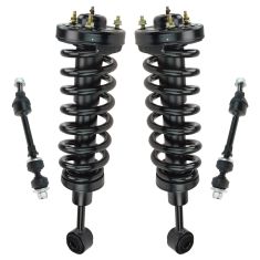 04-08 Ford F150; 06-08 Lincoln Mark LT 4WD Front Shock & Spring Assembly w/ Sway Bar Link Kit