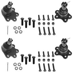 98-05 Chevy GMC 4WD Upper & Lower Ball Joint Set of 4