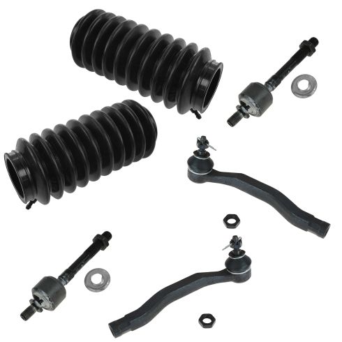 94-99 Honda Acura Multifit Inner & Outer Tie Rod End Kit w/ Rack and Pinion Bellow Boot