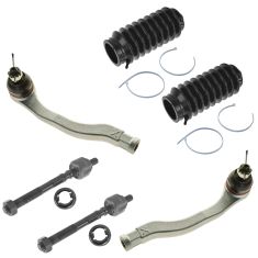 96-00 Honda Civic Front Inner & Outer Tie Rod w/ Rack Pinion Boot Bellows Set of 6