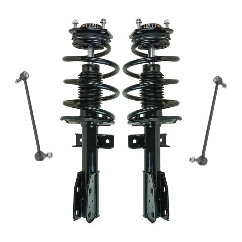 07-15 Buick GMC Chevy Saturn Front Strut & Spring Assembly w/ Sway Bar Link Kit (4 Piece)