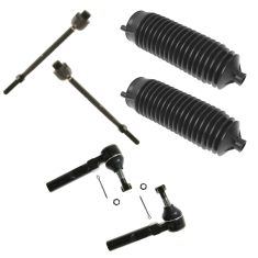 99-07 Chevy Silverado 1500, GMC Sierra 1500 2WD Front Inner & OuterTie Rod End w/ Rack Boots