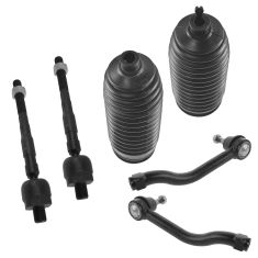 07-12 Nissan Altima Front Inner & Outer Tie Rod End Kit w/ Rack & Pinion Boots (6 Piece)