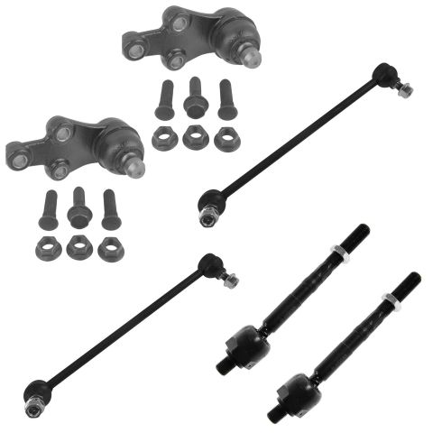 07-09 Entourage; 06-14 Sedona Front Lower Ball Joint w/Inner Tie Rod & Sway Bar Link Kit (Set of 6)