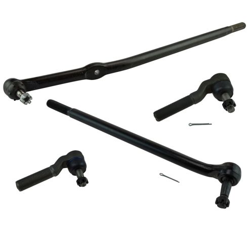 95-97 Ford F250 w/4WD Front Inner & Outer Tie Rod End Set of 4