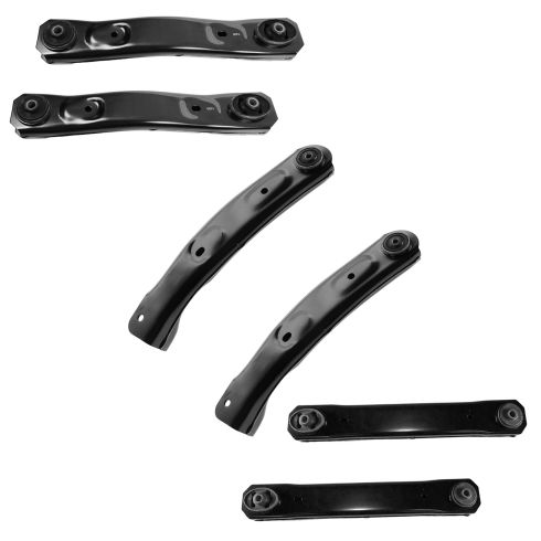 99-04 Jeep Grand Cherokee Front Upper/ Lower & Rear Lower Control Arm Kit (6 Piece)