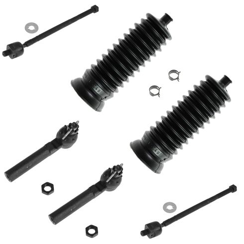 98-06 Subaru Outback Legacy Baja Inner & Outer Tie Rod Ends w/ Rack Bellows Kit (6 Piece)