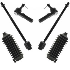 1997-13 GM Multifit Inner & Outer Tie Rod End w/ Rack Boot Kit (6 Piece)