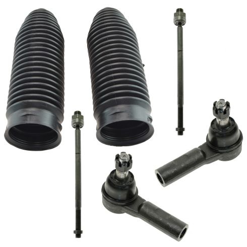 Inner and Outer Tie Rod End Rack /& Pinion Bellow Boots PartsW 6 Pc Steering Kit for Dodge Ram 1500 and Ram 1500