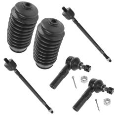90-98 Toyota Tercel; 92-97 Paseo Inner & Outer Tie Rod End Kit w/ Rack Boots (6 Piece)