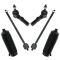 00-04 Dodge Dakota; 00-03 Durango 2WD Front Inner & Outer Tie Rod Ends w/ Rack Boot Kit (6 Piece)