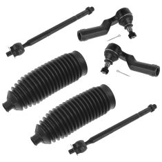 04-13 Mazda 3; 06-10 Mazda 5 Front Inner & Outer Tie Rod w/ Rack Boot Kit (6 Piece)