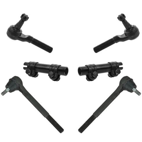 79-98 GM Truck SUV 4WD Multifit Inner & Outer Tie Rod End w/ Adjusting Sleeve Kit (6 Piece)